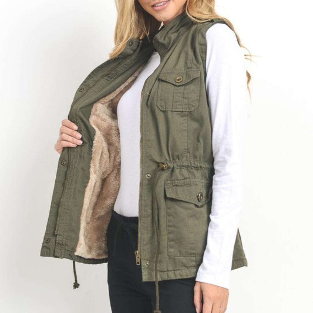 Ladies Utility Vest Olive